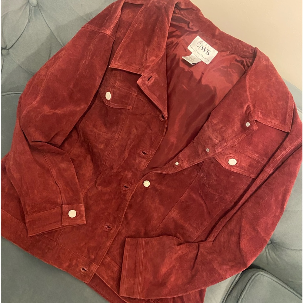 Suede casual Jacket - Burgandy